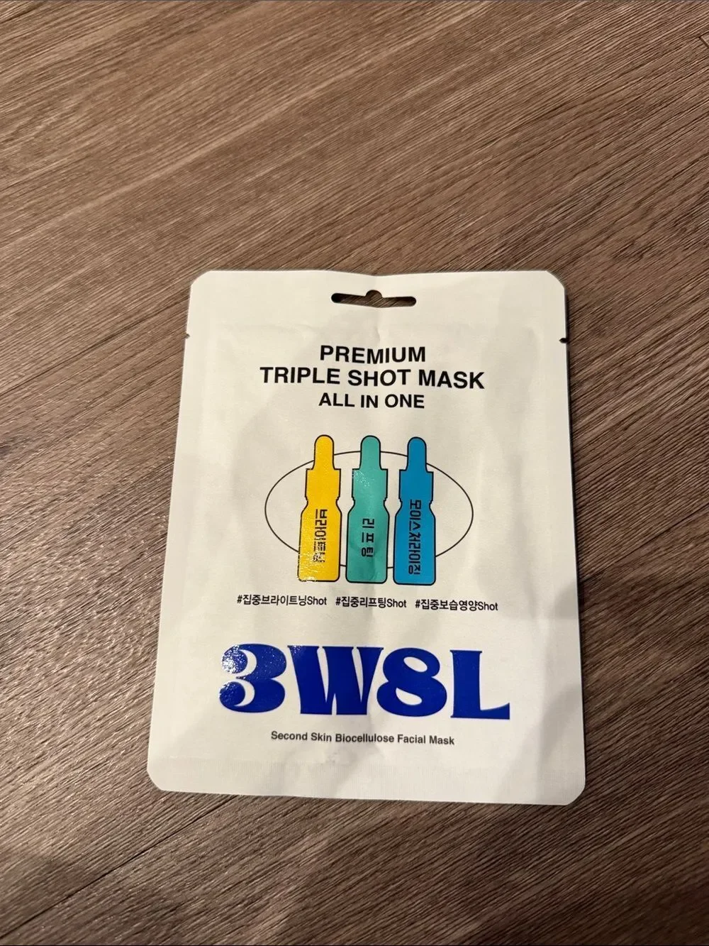 Korean Beauty Premium Triple Shot Mask – White Facial Sheet Mask (White)